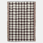 Zwart-wit Gingham Classic Modern Deken (Voorkant Verticaal)