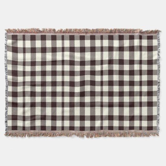 Zwart-wit Gingham Classic Modern Deken (Voorkant)