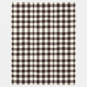 Zwart-wit Gingham Classic Modern Fleece Deken (Voorkant)