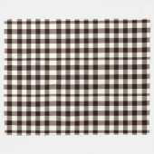Zwart-wit Gingham Classic Modern Fleece Deken (Voorkant (Horizontaal))
