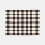 Zwart-wit Gingham Classic Modern Fleece Deken (Voorkant (Horizontaal))