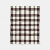 Zwart-wit Gingham Classic Modern Fleece Deken (Voorkant)