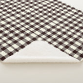 Zwart-wit Gingham Classic Modern Sherpa Deken (3/4)