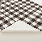 Zwart-wit Gingham Classic Modern Sherpa Deken (3/4)