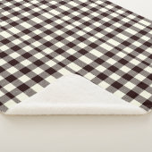 Zwart-wit Gingham Classic Modern Sherpa Deken (3/4)