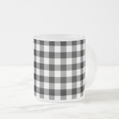 Zwart-wit Gingham Coffee Mok (Voorkant rechts)