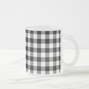 Zwart-wit Gingham Coffee Mok