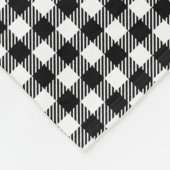 Zwart-wit Gingham gebarsten patroon Fleece Deken (Hoek)