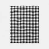 Zwart-wit Gingham gebarsten patroon Fleece Deken (Voorkant)