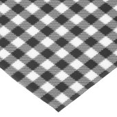 Zwart-wit Gingham gebarsten patroon Tafelkleed (Gekanteld)