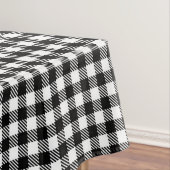 Zwart-wit Gingham gebarsten patroon Tafelkleed (Voorbeeld)