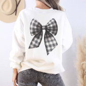 Zwart-wit Gingham gecontroleerd Bogen Trui