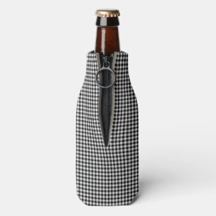 Zwart-wit Gingham-GEÏNSULATEERDE FLESKOPER Flesjeskoeler