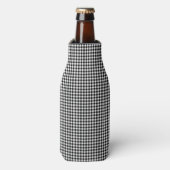 Zwart-wit Gingham-GEÏNSULATEERDE FLESKOPER Flesjeskoeler (Fles Voorkant)