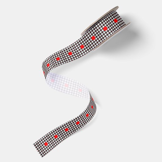 Zwart-wit Gingham lint (Achterkant)