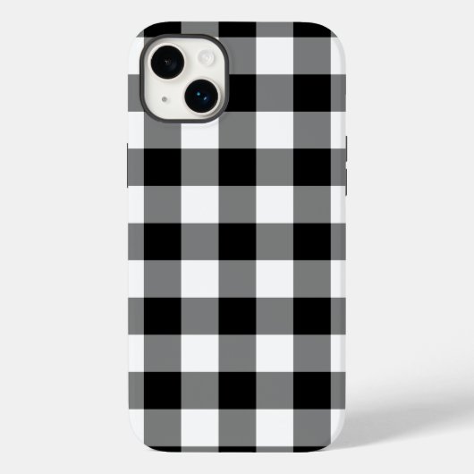 Zwart-wit Gingham Patroon Case-Mate iPhone Case (Achterkant)