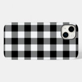 Zwart-wit Gingham Patroon Case-Mate iPhone Case (Achterkant (horizontaal))