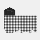Zwart-wit gingham patroon dank u geschenkdoos bedankdoosjes (Uitgevouwen)