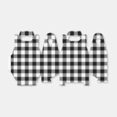 Zwart-wit Gingham Patroon Gable Favor Box Bedankdoosjes (Uitgevouwen)