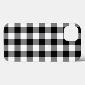 Zwart-wit Gingham Pattern Battery Hoesje (Achterkant (horizontaal))