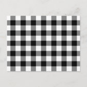 Zwart-wit Gingham Pattern Briefkaart (Voorkant)