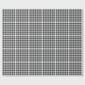 Zwart-wit Gingham Pattern Cadeaupapier (Vlak)