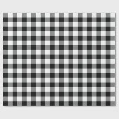 Zwart-wit Gingham Pattern Cadeaupapier (Vlak)