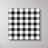 Zwart-wit Gingham Pattern Canvas Afdruk (Voorkant)