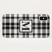 Zwart-wit Gingham Pattern Case-Mate iPhone Case (Achterkant (horizontaal))
