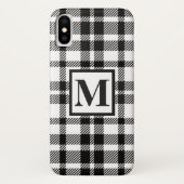 Zwart-wit Gingham Pattern Case-Mate iPhone Case (Achterkant)