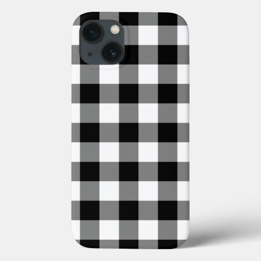 Zwart-wit Gingham Pattern Case-Mate iPhone Case (Achterkant)