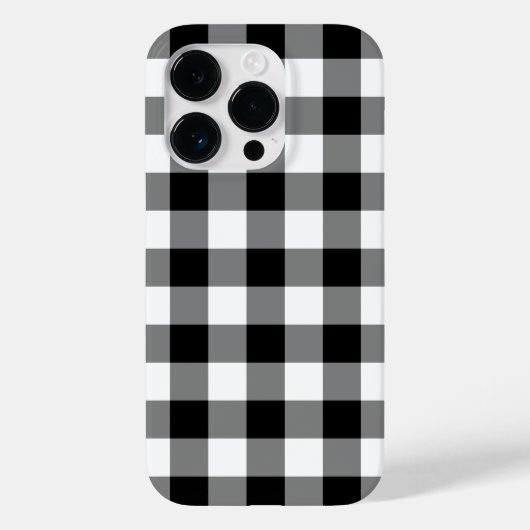 Zwart-wit Gingham Pattern Case-Mate iPhone Case (Achterkant)