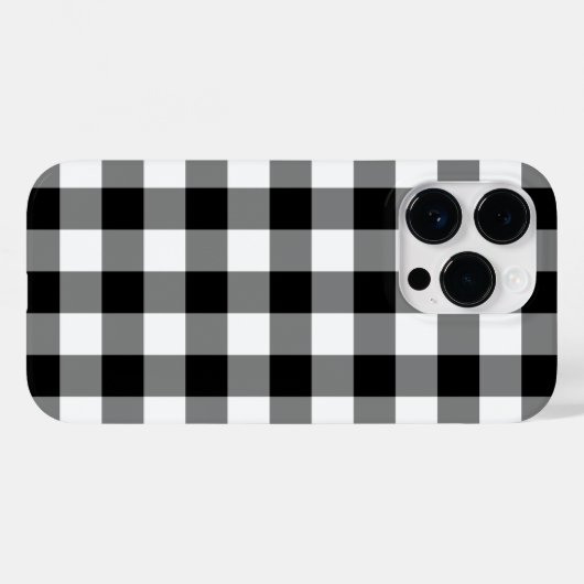 Zwart-wit Gingham Pattern Case-Mate iPhone Case (Achterkant (horizontaal))