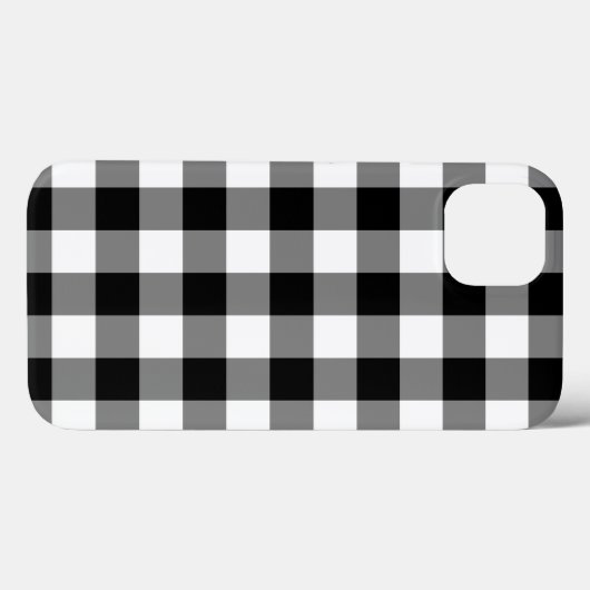 Zwart-wit Gingham Pattern Case-Mate iPhone Case (Achterkant (horizontaal))