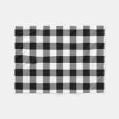 Zwart-wit Gingham Pattern Fleece Blanket Deken (Voorkant (Horizontaal))