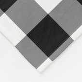 Zwart-wit Gingham Pattern Fleece Blanket Deken (Hoek)