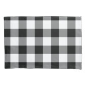 Zwart-wit Gingham Pattern Kussensloop (Voorkant-Links)