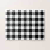 Zwart-wit Gingham Pattern Legpuzzel (Horizontaal)