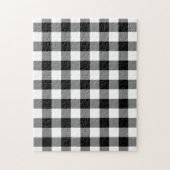 Zwart-wit Gingham Pattern Legpuzzel (Verticaal)