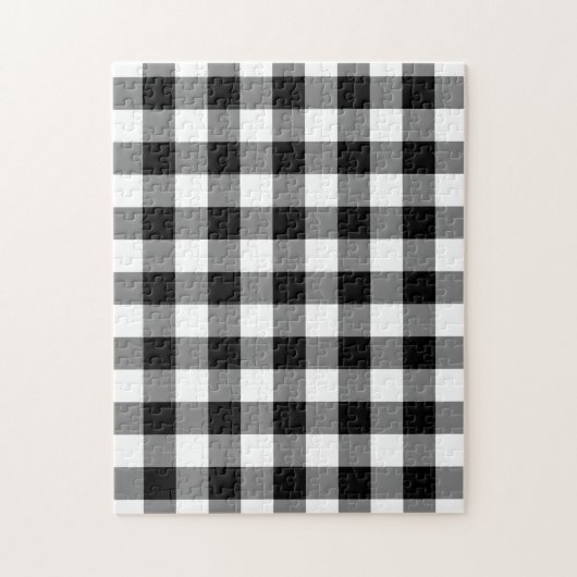 Zwart-wit Gingham Pattern Legpuzzel (Verticaal)