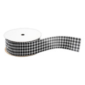 Zwart-wit Gingham Pattern-lint Grosgrain Lint (Spoel)