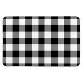 Zwart-wit Gingham Pattern Magneet (Horizontaal)