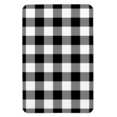 Zwart-wit Gingham Pattern Magneet (Verticaal)