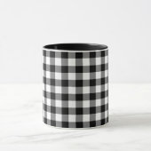 Zwart-wit Gingham Pattern Mok (Midden)