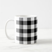 Zwart-wit Gingham Pattern Mok (Links)