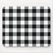 Zwart-wit Gingham Pattern Muismat (Voorkant)