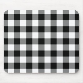 Zwart-wit Gingham Pattern Muismat