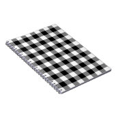 Zwart-wit Gingham Pattern Notitieboek (Rechterzijde)