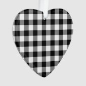 Zwart-wit Gingham Pattern Ornament (voorkant)