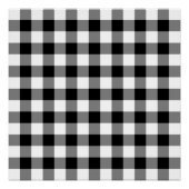 Zwart-wit Gingham Pattern Perfect Poster (Voorkant)